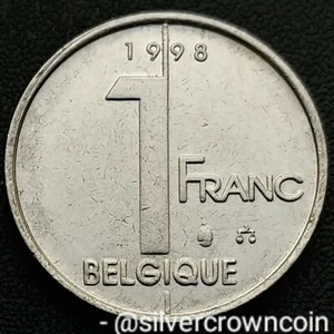 Belgium BELGIQUE 1 Franc 1998. KM#187. One Dollar coin. French Legend. Albert II - Picture 1 of 7