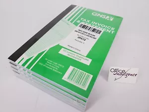 5 x Tax Invoice & Statement Book Duplicate Carbonless 200x125mm 50LF GNS 09572* - Picture 1 of 5