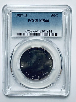 1987-D Kennedy Half Dollar PCGS MS66 - Image 1 of 4