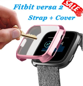 Nylon Fabric Strap TPU Cover For Fitbit Versa 2 Sport Watch Band Wristband - Picture 1 of 18