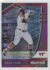 2020 Panini Prizm Draft Picks Red and Purple Hyper Prizm Carson Taylor #PDP130