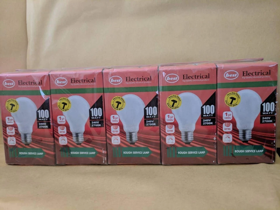 PROPER LIGHTBULBS  10 X 100 WATT 240v E27 FROSTED  LIGHTBULBS FREE P&P!!! - Image 1 of 1