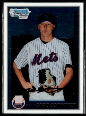 2010 Bowman Chrome #BCP166 Chris Schwinden Mets 1st Bowman  - Image 1 of 2