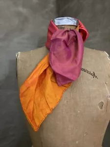 Thai 100% Pure Silk Carnival Scarf 4 COLOR Hand-Rolled Hem STAR OF SIAM Thailand - Picture 1 of 8