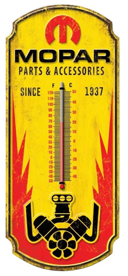 Mopar Since 1937 Thermometer 17" Metal Aluminum Sign Garage Man Cave New - Image 1 of 1