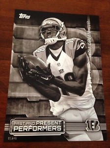 2015 Topps 5x7 Past Present Silver A.J. Green Ickey Woods #’d 01/49