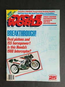 Revista Cycle World agosto 1987 Yamaha FZR1000 Honda NR750 Kawasaki KX250 - 223 - Imagen 1 de 2