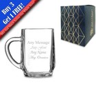Personalised Engraved Haworth Half Pint Tankard, Gift Boxed, Perfect for Beer