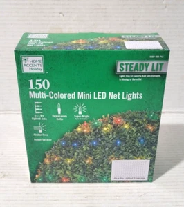 Home Accents Holiday 150 Multi-Colored Mini LED Net Steady Lit Lights Christmas/ - Picture 1 of 4