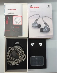 LETSHUOER S12 Magnetic Driver in ear monitor IEM silver Used - Picture 1 of 3