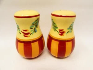 Siena by Gail Pittman Salt and Pepper Multimotif, Red&Yellow Bands/Squiggle   b9 - Picture 1 of 2