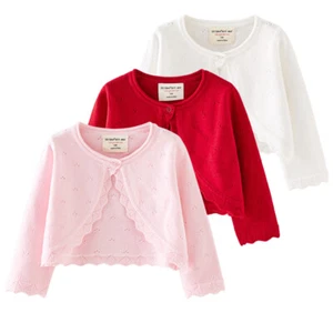 Summer Kid's Knitted Sweater Cardigan Top Coat Girls’ Sweater Small Shawl Girl - Picture 1 of 15