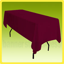 60x102 Table Cover Tablecloth Rectangle Wedding Banquet POLYESTER - BURGUNDY RED