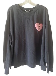 WILDFOX Gray + Pink "I Wish It Was Saturday" Crewneck Women's Sweatshirt NWT XXL - Picture 1 of 7