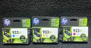 Geniuine HP 933XL Color Ink Set Cyan Magenta Yellow Dater: 2022 & 2023 - Picture 1 of 3