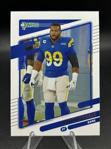 2021 Panini Donruss NO HELMET VARIATION #140 Aaron Donald Los Angeles Rams - Picture 1 of 2