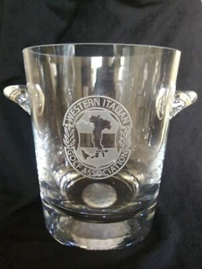 WESTERN ITALIAN GOLF ASSOCIATION CUBO DE HIELO GRABADO LOGOTIPO ESMERILADO VAJILLA DE GOLF - Imagen 1 de 10
