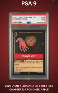 Disney Lorcana Poisoned Apple 134/204 PSA 9 MINT RARE - Picture 1 of 2