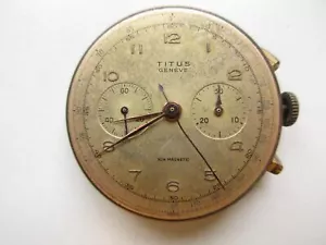 Landeron cal. 48 Swiss chronograph vintage watch movement - running - Picture 1 of 8