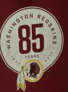 Washington Redskins Football Team 85 Years Anniversary T- Shirt Size Large guc - Picture 1 of 6
