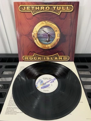 Jethro Tull Rock Island Vinyl LP Record Album EX/VG+ 1989 Aqualung Flute Foto 1 de 4