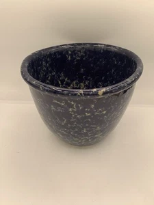 Bennington Keramik blauer Achat große Rührschüssel 9 3/8" #1877 Vermont Schwammgeschirr - Bild 1 von 6