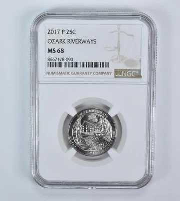 2017-P Washington Quarter ATB Ozark Riverways MS68 NGC - Image 1 of 4