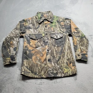 Redhead Button Up Long Sleeve Camo Hunting Shirt Bass Pro Shop Logo Youth Sz S - Picture 1 of 12