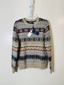 Polo Ralph Lauren Rundhalsausschnitt Wollmischung Pullover Pulli cremefarben neu mit Etikett Größe S $ 398,00 - Bild 1 von 8