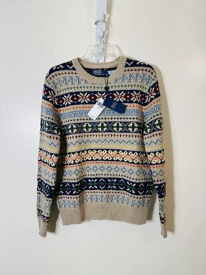Suéter pulôver Polo Ralph Lauren gola redonda mistura de lã creme novo com etiquetas tamanho P $398,00 - Imagem 1 de 4
