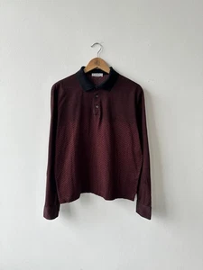 Polo Yves Saint Laurent Borgoña Manga Larga, Talla L - Imagen 1 de 12