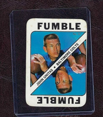 1971 Topps Football Game Card #37 John Unitas, Baltimore Colts, HOF, VG! - Image 1 of 2