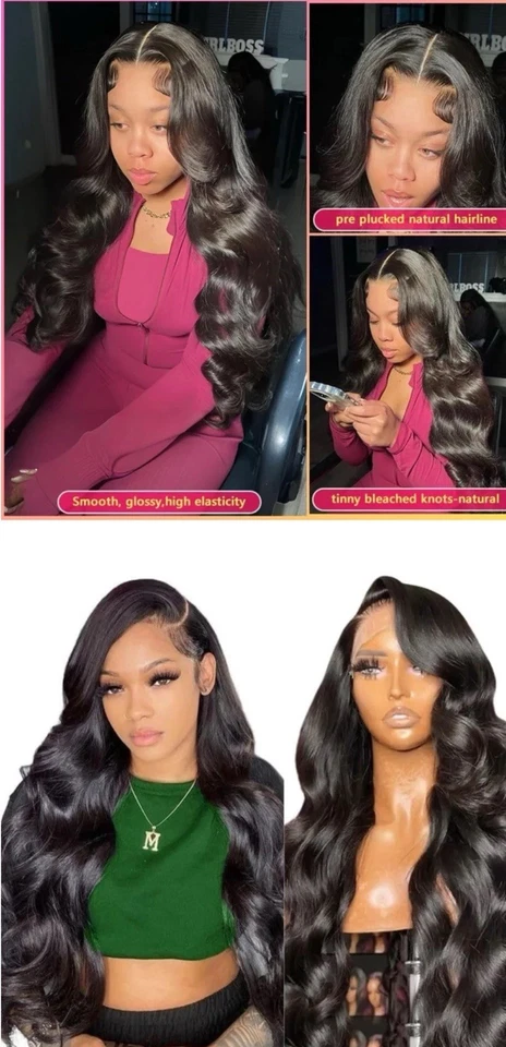 Body Wave Lace Front Wigs Human Hair Pre Plucked 13x4 Lace Front Wigs Human Hair - Image 1 of 1