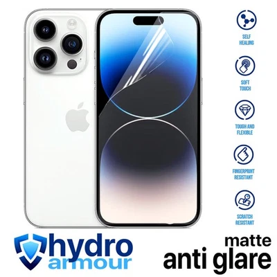 Матовая гидрогелевая защита экрана с антибликовым покрытием высокой четкости для Apple iPhone 17 16 15 14 13 12 11  - Изображение 1 из 4