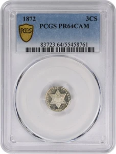 1872 Three Cent Silver PR64CAM PCGS - Picture 1 of 4
