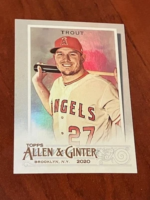 MIKE TROUT 2020 Topps Allen & Ginter # 85 HOT BOX SILVER PORTRAIT Angels - Image 1 of 2