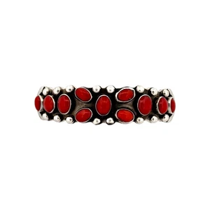 WA Sello, Vintage, Circa 2000, Pulsera, Coral, Navajo, 7" - Imagen 1 de 4