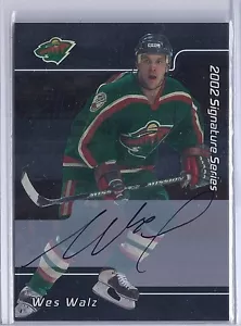 2001-02 Be a Player Signature Series Wes Walz autógrafo automático 078 Bap - Imagen 1 de 1