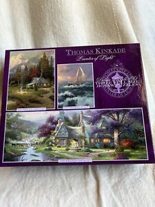 puzzle lot of 3-- Thomas Kinkade- "Painter of Light- Deluxe Puzzle Set