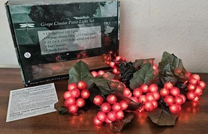 Grape Cluster Lights. Purple/Red. 100 Lights/10 Clusters. VTG New. Mult Avail. - Picture 1 of 9