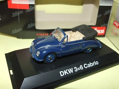 DKW 3-6 CABRIOLET Bleu SCHUCO 1:43 - Photo 1/2