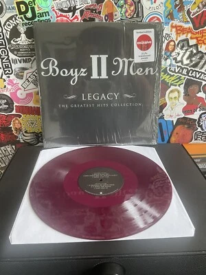 BOYZ II MEN Legacy The Greatest Hits Collection 2LP VG++ PURPLE VINYL W/HYPE  - Image 1 of 2