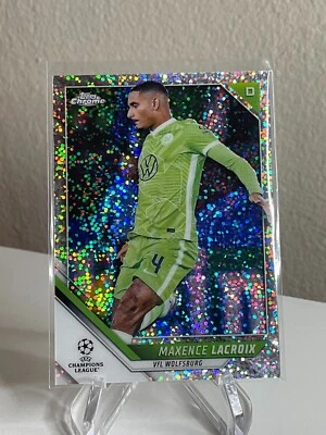 Maxence Lacroix SPECKLE 2021-22 Topps Chrome UEFA UCL #48 REFRACTOR PRIZM - Image 1 of 2