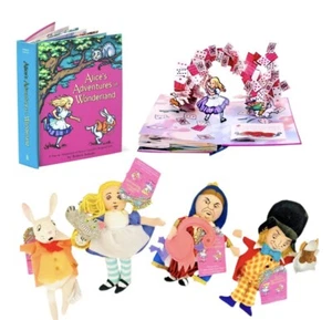Alice In Wonderland Pop Up Book Rare w/ Robert Sabuda Doll Set Limited Ed New - Picture 1 of 3