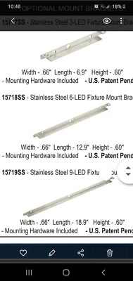 Kichler Lighting 15719-SS-19 21.15W 9 LED  Fixture Stainless Steel Bracket  - Image 1 of 3