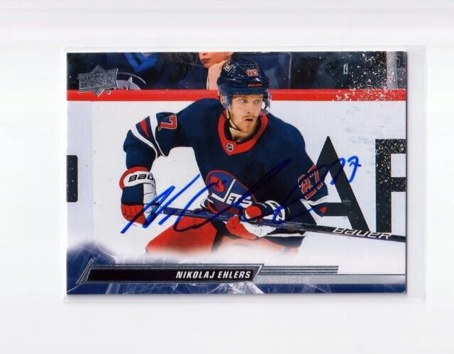 Tarjeta "Mazo Superior" NIKOLAJ EHLERS Autografiada FIRMADA '22/23 WINNIPEG JETS Foto 1 de 1