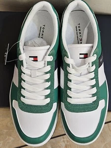 NIB TOMMY HILFIGER MEN'S  TEDRIC SNEAKERS GREEN WHITE  MEMORY FOAM INSOLE   8.5M - Picture 1 of 11