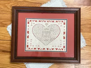 Gerahmte Designs mit Schere Scherenschnitte Herz "LOVE IS..." 16,5" x 13,5" - Bild 1 von 7