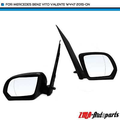 Pair Texture Manual Door Mirror for Mercedes Benz Vito Valente W447 08/2015-2024 - image 1 of 4