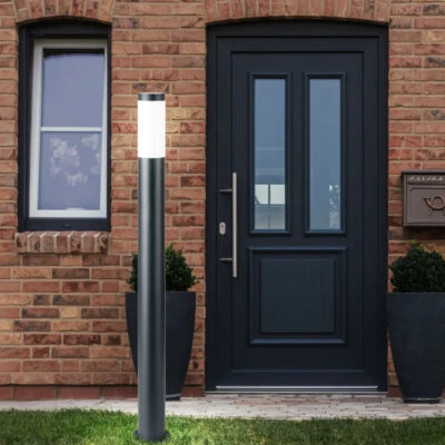 Stehlampe Außenleuchte Wegeleuchte LED Edelstahl anthrazit Garten Pollerlampe - Bild 1 von 4